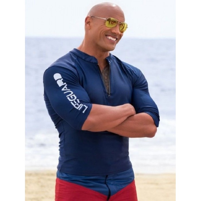 Baywatch Dwayne Johnson Lifeguard Blue Jacket